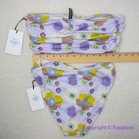 New! Set! Beth Richards Delrey Bikini Top and bottom, 70’s floral bikini, M+S - Picture 9 of 12